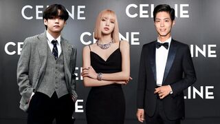 Taehyung, Lisa & Park Bogum at Celine Fashion Show in Paris, Red Carpet BTS BLACKPINK v airport