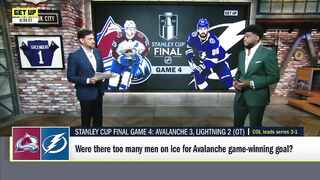 The CONTROVERSIAL ENDING to the Avalanche's Game 4 win vs. the Lightning | Get Up