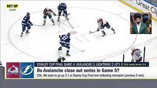 The CONTROVERSIAL ENDING to the Avalanche's Game 4 win vs. the Lightning | Get Up