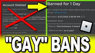 Roblox GAY BANS changed...