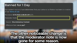 Roblox GAY BANS changed...