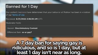 Roblox GAY BANS changed...