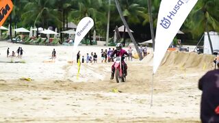 Racing "Illegal" Dirt Bikes on the Singapore Beach!