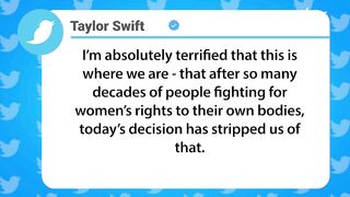 “I’m absolutely terrified”: Taylor Swift, Billie Eilish lead celebrity reactions to Roe v Wade