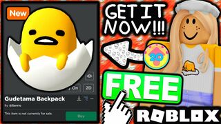 FREE ACCESSORY! HOW TO GET Gudetama Backpack! (Roblox My Hello Kitty Cafe Event)