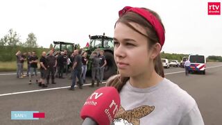 Boeren blokkeren de A28 tijdens boerenprotest | RTV Drenthe