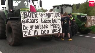 Boeren blokkeren de A28 tijdens boerenprotest | RTV Drenthe