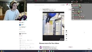 xQc watches a man almost die on tiktok