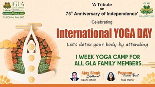 Glimpse of International Yoga Day | GLA University, Mathura