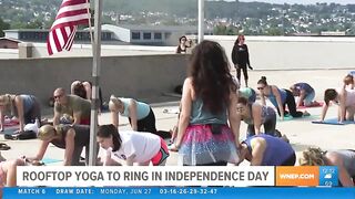 Rooftop yoga to ring in Independence Day