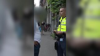 EIGENWIJZE man in DISCUSSIE met HANDHAVER | KIJK Misdaad #shorts