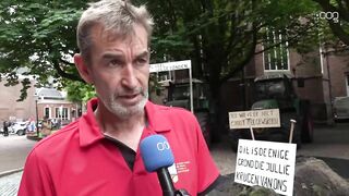 Boeren protesteren bij provinciehuis tegen stikstofbeleid