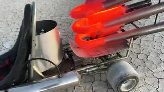 Crazy Rocketman: Riding the "Beast" jet engine go kart.