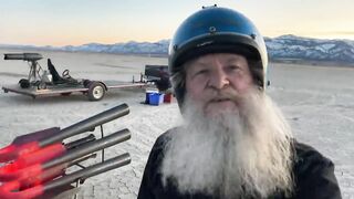 Crazy Rocketman: Riding the "Beast" jet engine go kart.