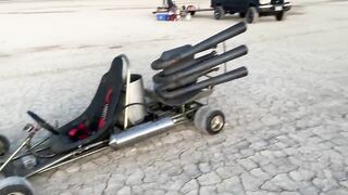 Crazy Rocketman: Riding the "Beast" jet engine go kart.