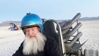 Crazy Rocketman: Riding the "Beast" jet engine go kart.