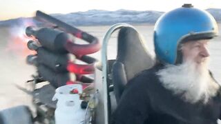 Crazy Rocketman: Riding the "Beast" jet engine go kart.