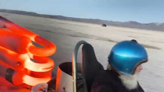 Crazy Rocketman: Riding the "Beast" jet engine go kart.