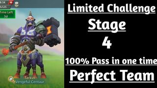 Lords Mobile Limited challenge Tarkus past Stage 4|Tarkus Stage 4|Vengeful Centaur Stage 4