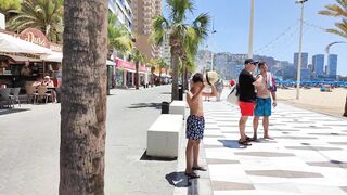 BENIDORM ???????? LEVANTE BEACH JULY 2022 Costa Blanca SPAIN Walking Tour 4K