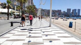 BENIDORM ???????? LEVANTE BEACH JULY 2022 Costa Blanca SPAIN Walking Tour 4K