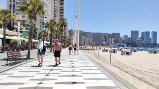 BENIDORM ???????? LEVANTE BEACH JULY 2022 Costa Blanca SPAIN Walking Tour 4K