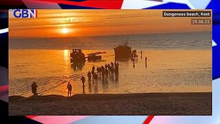 Exclusive footage of migrants landing at Dungeness Beach in Kent | Brazier reacts