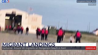 Exclusive footage of migrants landing at Dungeness Beach in Kent | Brazier reacts