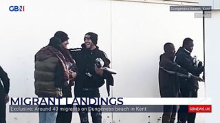 Exclusive footage of migrants landing at Dungeness Beach in Kent | Brazier reacts