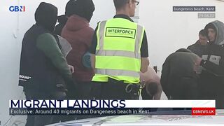 Exclusive footage of migrants landing at Dungeness Beach in Kent | Brazier reacts