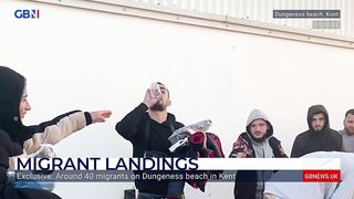 Exclusive footage of migrants landing at Dungeness Beach in Kent | Brazier reacts