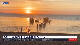 Exclusive footage of migrants landing at Dungeness Beach in Kent | Brazier reacts