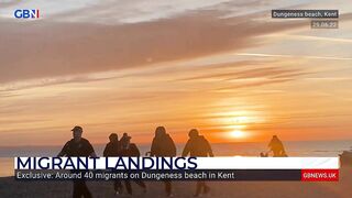 Exclusive footage of migrants landing at Dungeness Beach in Kent | Brazier reacts