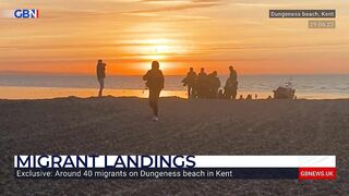 Exclusive footage of migrants landing at Dungeness Beach in Kent | Brazier reacts