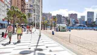 BENIDORM ???????? LEVANTE BEACH JUNE 2022 Costa Blanca Spain Walking Tour 4K