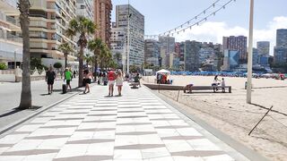 BENIDORM ???????? LEVANTE BEACH JUNE 2022 Costa Blanca Spain Walking Tour 4K