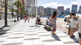 BENIDORM ???????? LEVANTE BEACH JUNE 2022 Costa Blanca Spain Walking Tour 4K