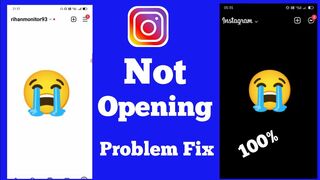 Instagram Open Nahi Ho Raha Hai || How to Fix Instagram White Screen Problem | Instagram Not Opening
