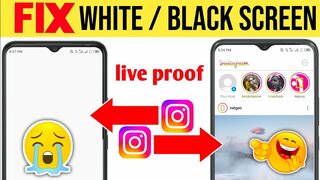 Fix Instagram White & Black Screen | Instagram White Screen ProblemI |Instagram black Screen Problem