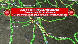 Here's a look at the travel forecast for the Fourth of July weekend