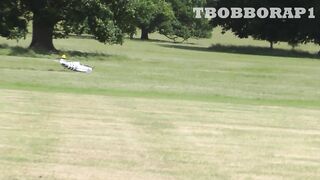 RC PLANE CRASH - CY MODELS P-47 THUNDERBOLT - SAITO FG90 R3 - STRIKES A TREE AT WESTON PARK - 2022