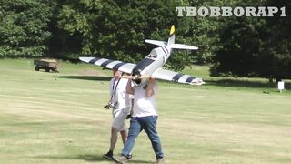 RC PLANE CRASH - CY MODELS P-47 THUNDERBOLT - SAITO FG90 R3 - STRIKES A TREE AT WESTON PARK - 2022