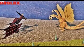 Voodan Rodan vs Showa Ghidorah Battle | Roblox Kaiju Universe