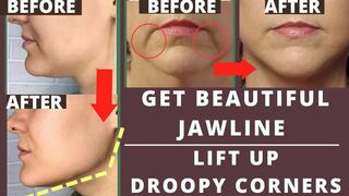 Get beautiful jawline! Lift up Droopy Corners| Face Yoga and Massage
