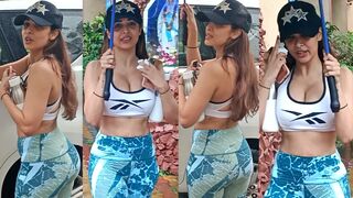 Malaika Arora Flaunts Her H0T Figure In Sports Bra & Tight Yoga Pant at Yoga Class In Bandra |