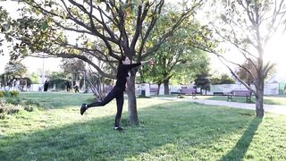 2 min legs stretching - outside workout