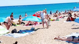 Beach Sant Miquel / Barcelona beach walk ????walking Spain best beaches????????