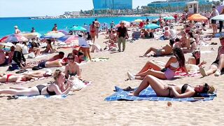 Beach Sant Miquel / Barcelona beach walk ????walking Spain best beaches????????