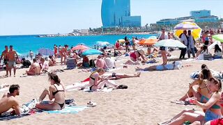 Beach Sant Miquel / Barcelona beach walk ????walking Spain best beaches????????