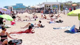 Beach Sant Miquel / Barcelona beach walk ????walking Spain best beaches????????